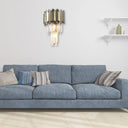 Modern Tiered Crystal Sconce Light Fixture - 3 Lights Bedroom Wall Lighting Clear
