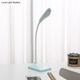 Modern Touch Control Led Desk Lamp - Rechargeable Reading Light In Blue/Pink/White