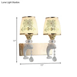 Modern Trapezoid Opal Glass Shade Wall Sconce - Gold Finish 1/2-Light Mount Lamp Fixture