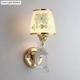 Modern Trapezoid Opal Glass Shade Wall Sconce - Gold Finish 1/2-Light Mount Lamp Fixture