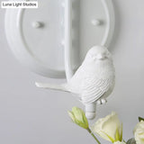 Modern Trapezoid Shade Wall Light Metal Sconce With Bird Accent - Ideal For Kids Bedroom