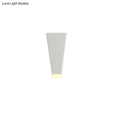 Modern Trapezoid Wall Washer Led Bedside Lamp In Black/White