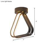Modern Triangle Acrylic Led Ceiling Light In Black/White With Multiple Color Options