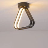 Modern Triangle Acrylic Led Ceiling Light In Black/White With Multiple Color Options Black / Warm