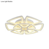 Modern Triangle Flower Acrylic Semi Flush Mount Ceiling Lamp - Minimalist Style (5/12/18 Heads) In