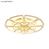 Modern Triangle Flower Acrylic Semi Flush Mount Ceiling Lamp - Minimalist Style (5/12/18 Heads) In
