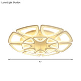 Modern Triangle Flower Acrylic Semi Flush Mount Ceiling Lamp - Minimalist Style (5/12/18 Heads) In