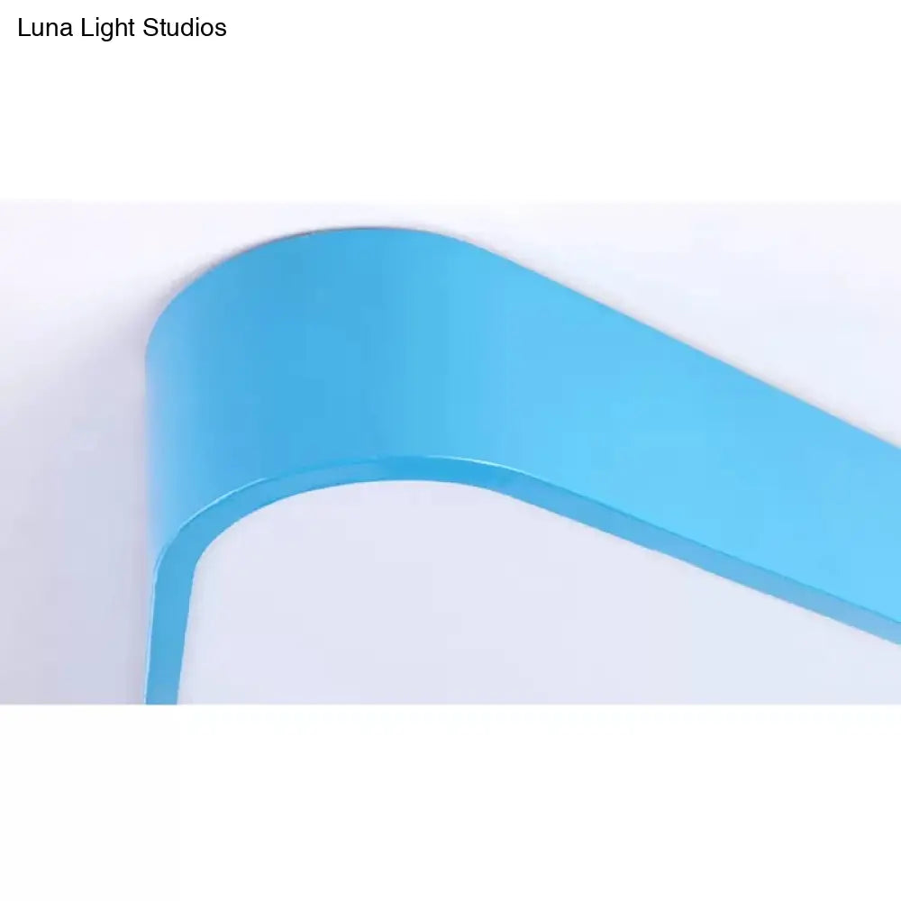 Modern Triangle Led Ceiling Light - Slim Flush Mount Design