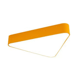 Modern Triangle Led Ceiling Light - Slim Flush Mount Design Yellow / Warm 18’