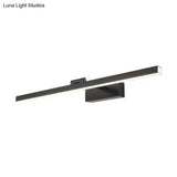 Modern Tubular Led Vanity Lamp In Black/White Finish For Bathroom Wall Lighting