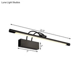 Modern Tubular Led Wall Sconce With Black Finish 18/21.5 W In Warm/White Light