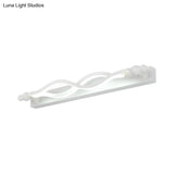 Modern Twist Acrylic 1-Light Led Vanity Sconce - Warm/White/Natural Light 20.5/24 Wide