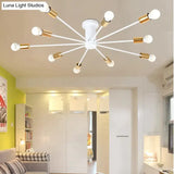 Modern Unique Novelty Painted Ceiling Lamps E27 Led 2 Styles Lights For Living Room Bedroom