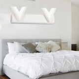 Modern V-Shaped Led Vanity Light: Acrylic Bathroom Mirror Lamp (2/3-Light Warm/White) 2 / White