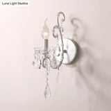 Modern Wall Mount Metal Candelabra Sconce Light With Crystal Drop (Silver/Gold)