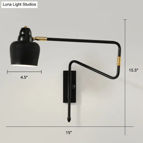Modern Wall Mounted Reading Lamp: Retractable Arm Nordic Style