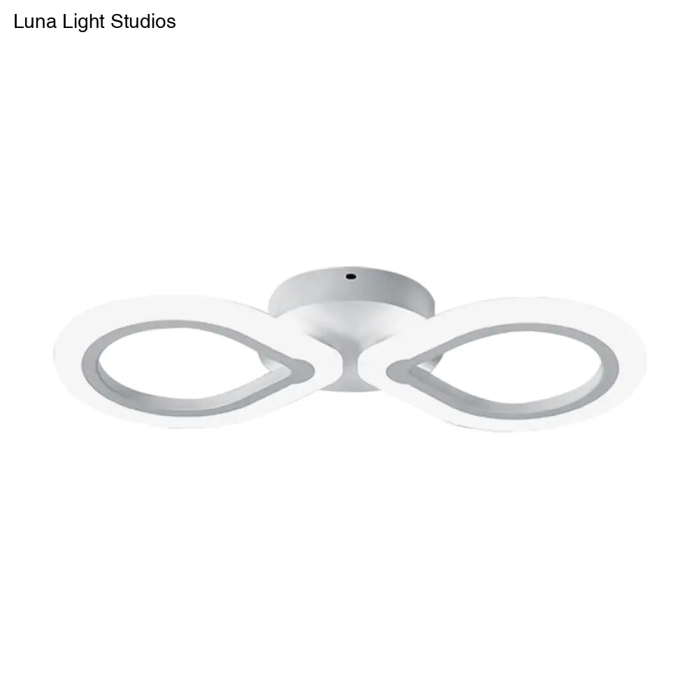 Modern Waterdrop Acrylic Wall Sconce Light - Simple Design With White Led 1/2 Lights Elegant