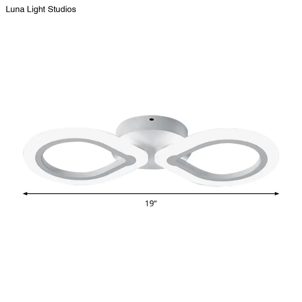 Modern Waterdrop Acrylic Wall Sconce Light - Simple Design With White Led 1/2 Lights Elegant