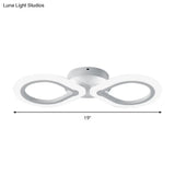 Modern Waterdrop Acrylic Wall Sconce Light - Simple Design With White Led 1/2 Lights Elegant