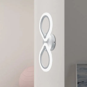 Modern Waterdrop Acrylic Wall Sconce Light - Simple Design With White Led 1/2 Lights Elegant
