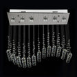 Modern Wave Clear Crystal Stainless Steel Flush Light With 6 Bulbs - Ceiling Mounted Lamp