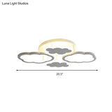 Modern White Acrylic Led Ceiling Light For Bedroom - Floating Cloud Flush Mount