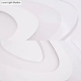 Modern White Acrylic Led Ceiling Mount Light - Triangle Design For Dining Room