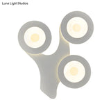 Modern White Acrylic Led Wall Sconce For Study Room