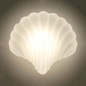 Modern White Acrylic Shell Wall Light - Lovely Bedroom Nursing Room Lamp