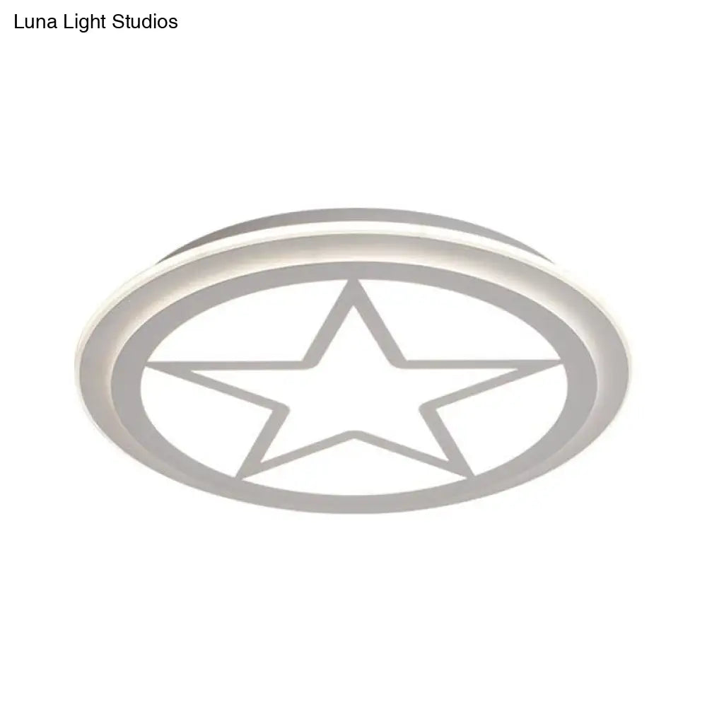 Modern White Acrylic Star Ceiling Light For Children’s Bedroom