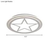 Modern White Acrylic Star Ceiling Light For Children’s Bedroom