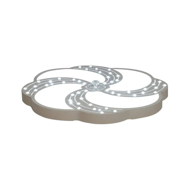 Modern White Acrylic Swirl Flushmount Lights - 18/19.5/31.5 Creative Flush Mount Light For Bedroom