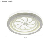 Modern White Circle Shade Ceiling Light - Acrylic Flush Mount For Hallway
