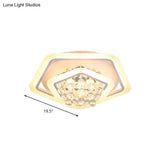 Modern White Crystal Ball Flush Mount Light - Led Ceiling Fixture (19.5’/23.5’/27.5’ Wide) In