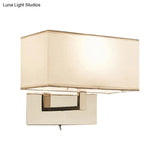 Modern White Fabric Led Wall Sconce For Bedroom Lighting
