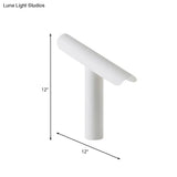 Modern White Finish Cheese Night Table Lamp With Led Iron Desk Light And Plug-In Cord