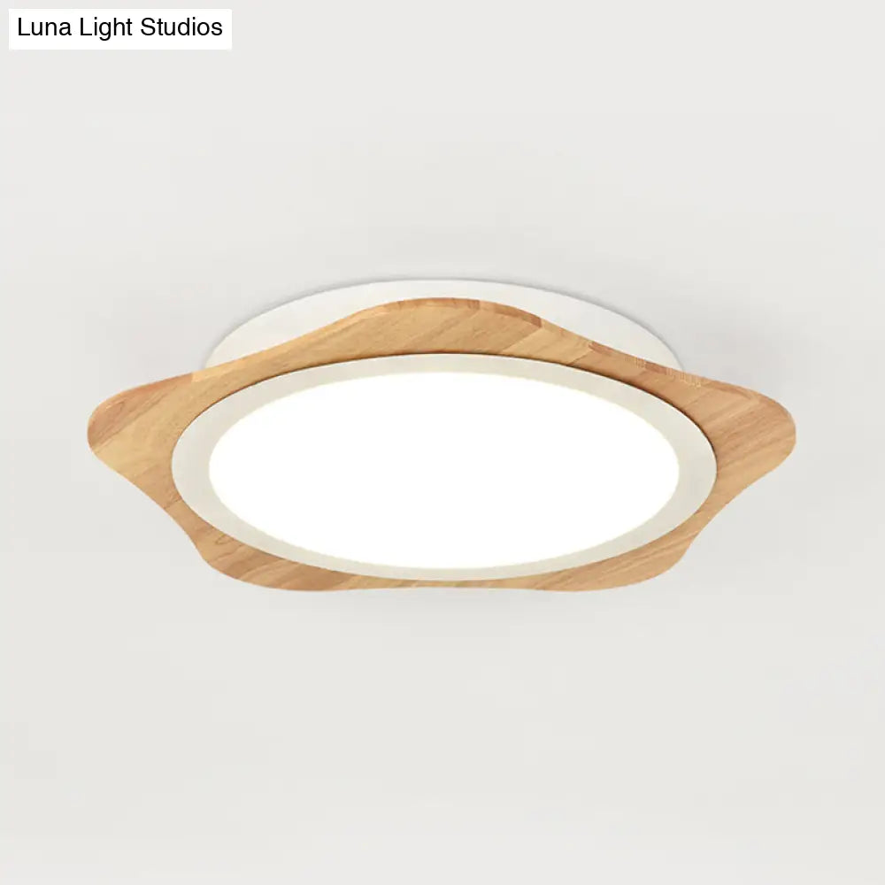 Modern White Floral Ceiling Mount Light - Bathroom Corridor Flush