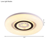 Modern White Flush Ceiling Light With Led And Acrylic For Corridor Bedroom