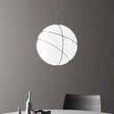 Modern White Glass Ceiling Light With 1 Bulb - Perfect For Dining Rooms
