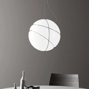 Modern White Glass Ceiling Light With 1 Bulb - Perfect For Dining Rooms