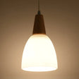 Modern White Glass Cone Pendant Ceiling Lights For Restaurants - Hanging Lighting 220V-240V / 1