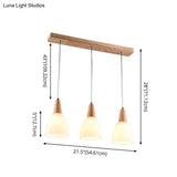 Modern White Glass Cone Pendant Ceiling Lights For Restaurants - Hanging Lighting