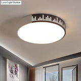 Modern White - Khaki Led Acrylic Ceiling Mounted Light For Bedroom