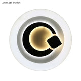 Modern White Led Ceiling Light – Stylish Acrylic Lamp For Kitchen Hallway