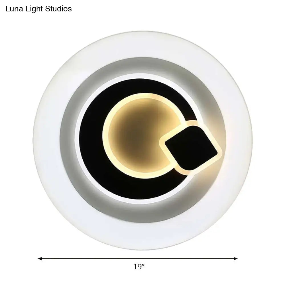 Modern White Led Ceiling Light – Stylish Acrylic Lamp For Kitchen Hallway