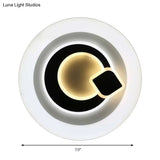 Modern White Led Ceiling Light – Stylish Acrylic Lamp For Kitchen Hallway