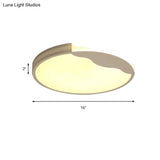 Modern White Led Flush Mount Ceiling Light Fixture With Acrylic Shade – Warm/White Lighting