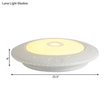 Modern White Led Flush Mount Lamp With Acrylic Fixture