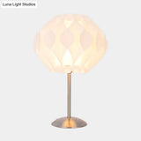Modern White Led Nightstand Lamp - Blossom Table Light With Acrylic Design And Iron Base For Bedroom
