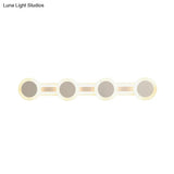 Modern White Led Vanity Light - 16/23.5 Linear Wall Sconce With Acrylic Shade Warm/White 3/4 Lights